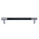 Black Silver Medium Cylinder Glass Door Handles